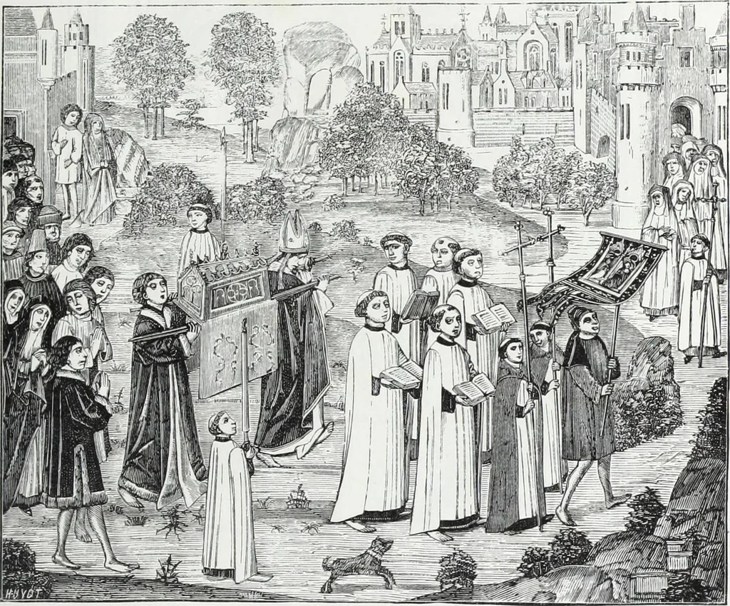 An illustration from Vie militaire et religieuse au moyen âge et à l'époque de la renaissance, 1873, leaf 450