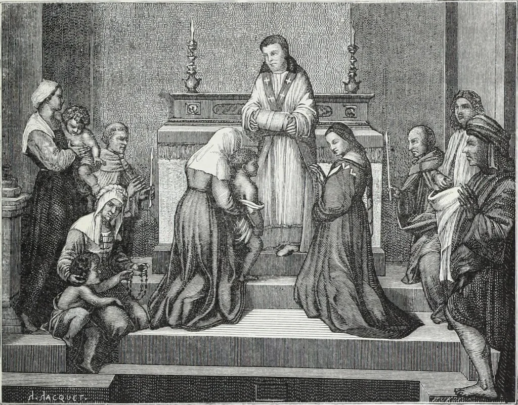 An illustration from Vie militaire et religieuse au moyen âge et à l'époque de la renaissance, 1873, leaf 464