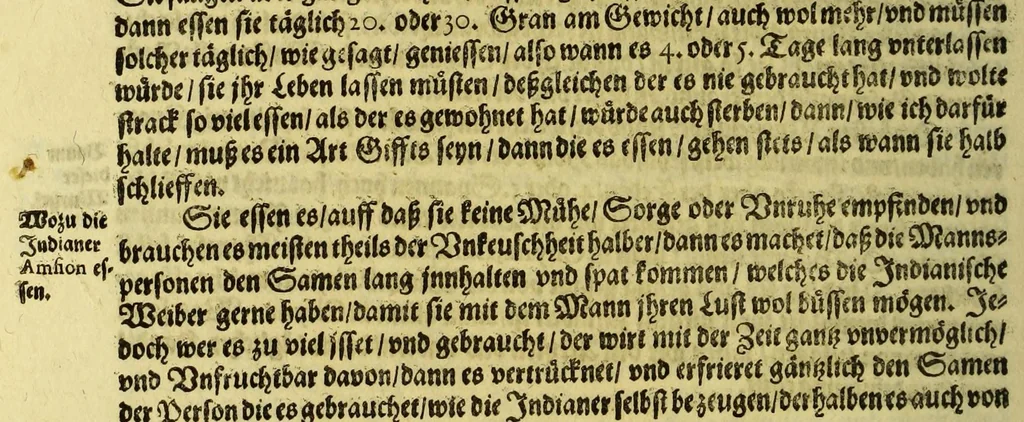 An illustration from Vierder Theil der Orie[n]talischen Indien, in welchen erstlich gehandelt wirt, von allerley Thiern, Früchten, Obs, vnd Bäumen, item von allerhand Würtz, Specereyen vnd Materialen, auch von Perlen vnd allerley Edelgesteinen, so in gemelten Indien gefunden werden, wo vnd wie sie wachsen, daselbst geschätzet, gekaufft, vnd genant werden: beschrieben durch Johan[n] Hugen von Lintschotten, vnd andere. : Auch mit schönen Annotationibus gezieret vnd erkläret durch Bernardum Paludanum Med. D. in Enckheusen. Zum andern, die letzte Reise der Holländer in die Ost-Indien, welche aussgefahren im Frühling dess 1598. Jahrs, vnd mit 4. Schiffen widerumb glücklich anheim gelanget, im Monat Julio dess 1599. Jahrs,, 1617, leaf 84