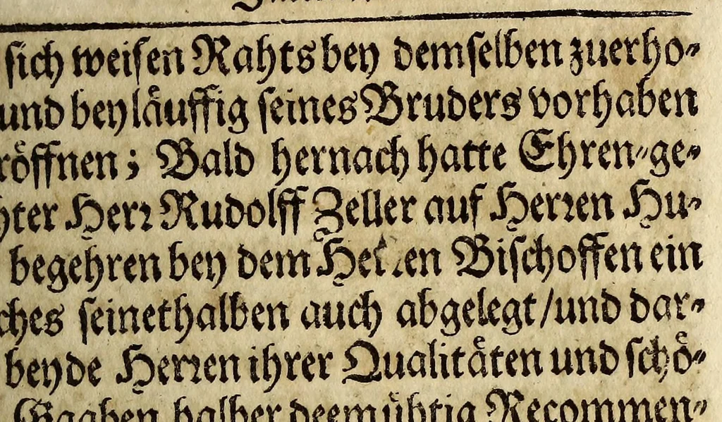 An illustration from Vier loblicher Statt Zürich verbürgerter, Reissbeschreibüngen: : geschehen in 1. Das Gelobte-Land. 2. Die Insul Jamaica. 3. Die Caribes Inslen, und Neüw Engel Land, in America. 4. Die Landtschaft Fetü in Africa, 1677, leaf 203