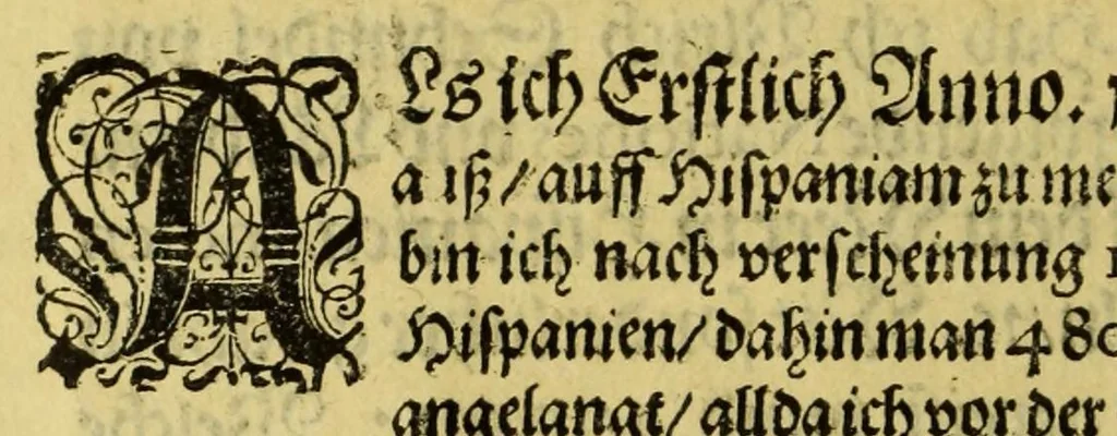 An illustration from Vierte Schiffart. Warhafftige Historien. Einer wunderbaren Schiffart, welche Ulrich Schmidel von Straubing, von Anno 1534. biss Anno 1554, in Americam oder Neuwewelt, bey Brasilia vnd Rio della Plata gethan. : Was er in diesen neuntzehen Jahren aussgestanden, vn[d] was für seltzame wunderbare Länder vnd Leut er gesehen: durch ermelten Schmidel selbst beschrieben, an jetzt aber an Tag geben mit Verbesserung vnd Corrigierung der Stätt, Länder vnd Flüss Namen, dessgleichen mit einer nothwendigen Landtaffel, Figuren, vnd anderer mehr Erklerung, gezieret,, 1602, leaf 24