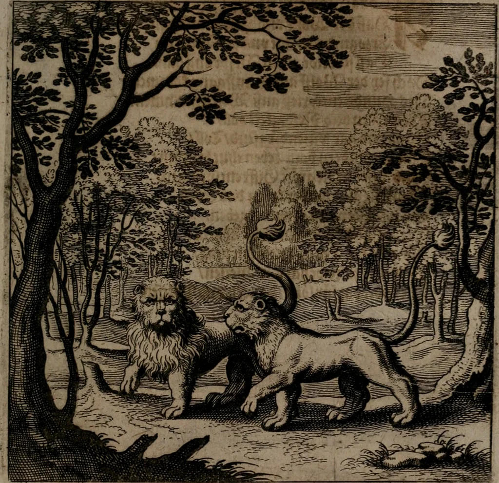 An illustration from Vier tractätlein Fr. Basilii Valentini benedicter ordens von dem grossen stäin der vralten weysen maister, vnd artzneyen menschlicher gesundheyt : deren er in seinen andern schrifften gedencket, aber vor diesem niemahlen an tag kommen seind, alss nemblich seine : 1. Handgriffe vber die bereitung des grossen steins : 2. Handgriffe wie er seine artzneyen gemacht hat : 3. Schlussreden vom sulphure, victriolo, vnnd magnete : 4. Supplementum oder zugabe, 1625, leaf 100
