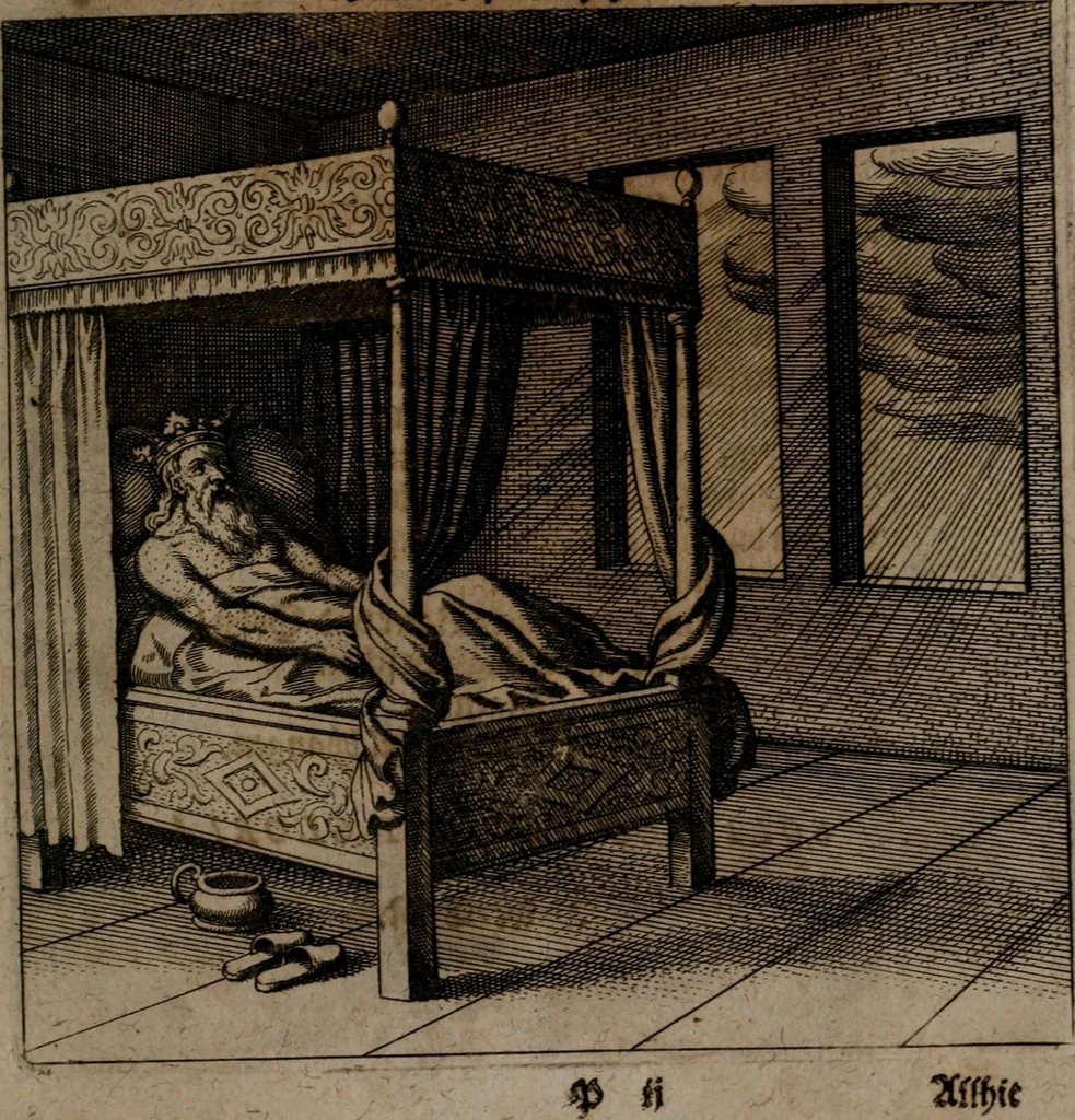 An illustration from Vier tractätlein Fr. Basilii Valentini benedicter ordens von dem grossen stäin der vralten weysen maister, vnd artzneyen menschlicher gesundheyt : deren er in seinen andern schrifften gedencket, aber vor diesem niemahlen an tag kommen seind, alss nemblich seine : 1. Handgriffe vber die bereitung des grossen steins : 2. Handgriffe wie er seine artzneyen gemacht hat : 3. Schlussreden vom sulphure, victriolo, vnnd magnete : 4. Supplementum oder zugabe, 1625, leaf 120