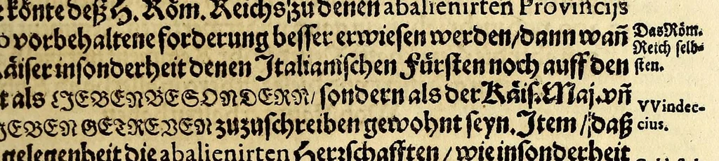 An illustration from Vier vnterschiedliche Relationes Historicae : I. Welche massen die zu gegenwertiger Zeit Regirende Kaiser: auch zu Hungarn vnd Boheim konigliche Majestät fürsich vnd deroselben nechste Bluts verwante zwey vnd dreyssig römische Kaiser titulo Parentum zu Voreltern erlangt habe. II. Durch was mittel das hochlobliche Hauss der Ertzhertzogen zu Österreich zu so viel Land vnd Leuten gelangt. III. Was seithero Caroli Magni Zeiten zu und von dem Reich kommen vnd biss auf dato dabey verbleiber. IV. Welcher gestalt die zugegenwertiger Zeit lebende europaeische Ehristliche König, Chur vnd Fürsten dess Reichs vorgedachten Hochl. Hauss der Ertzhertzogen zu Österreich verwandt sein: vnd welcher massen ihrer samtlichen Genealogia Materno Genere auf Rudolphum I. Kom Kaiser. vnd andere österreichische Herrn gebracht werden könne., 1636, leaf 397