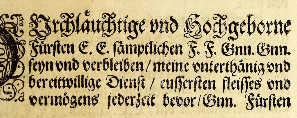 An illustration from Vier vnterschiedliche Relationes Historicae : I. Welche massen die zu gegenwertiger Zeit Regirende Kaiser: auch zu Hungarn vnd Boheim konigliche Majestät fürsich vnd deroselben nechste Bluts verwante zwey vnd dreyssig römische Kaiser titulo Parentum zu Voreltern erlangt habe. II. Durch was mittel das hochlobliche Hauss der Ertzhertzogen zu Österreich zu so viel Land vnd Leuten gelangt. III. Was seithero Caroli Magni Zeiten zu und von dem Reich kommen vnd biss auf dato dabey verbleiber. IV. Welcher gestalt die zugegenwertiger Zeit lebende europaeische Ehristliche König, Chur vnd Fürsten dess Reichs vorgedachten Hochl. Hauss der Ertzhertzogen zu Österreich verwandt sein: vnd welcher massen ihrer samtlichen Genealogia Materno Genere auf Rudolphum I. Kom Kaiser. vnd andere österreichische Herrn gebracht werden könne., 1636, leaf 405