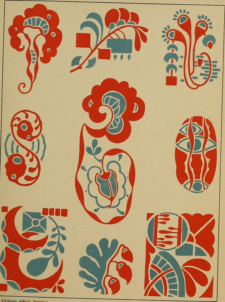 An illustration from Viñetas decorativas según el gusto del día. 30 láminas iluminadas a mano por Enrique Gillet. Prefacio de G. Umbdenstock, 1922, leaf 16
