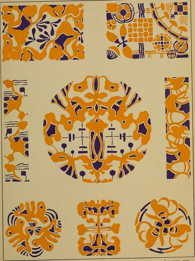 An illustration from Viñetas decorativas según el gusto del día. 30 láminas iluminadas a mano por Enrique Gillet. Prefacio de G. Umbdenstock, 1922, leaf 18