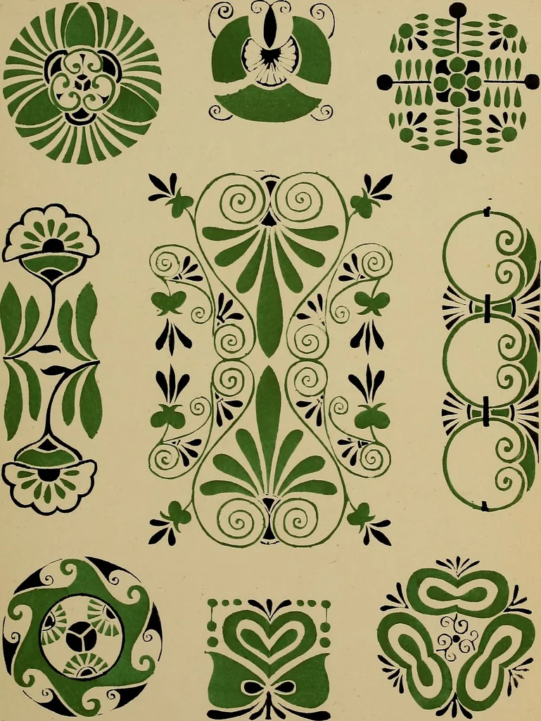 An illustration from Viñetas decorativas según el gusto del día. 30 láminas iluminadas a mano por Enrique Gillet. Prefacio de G. Umbdenstock, 1922, leaf 28