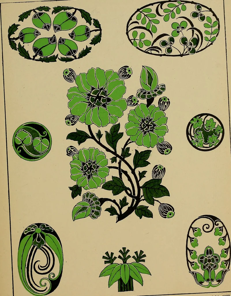 An illustration from Viñetas decorativas según el gusto del día. 30 láminas iluminadas a mano por Enrique Gillet. Prefacio de G. Umbdenstock, 1922, leaf 48