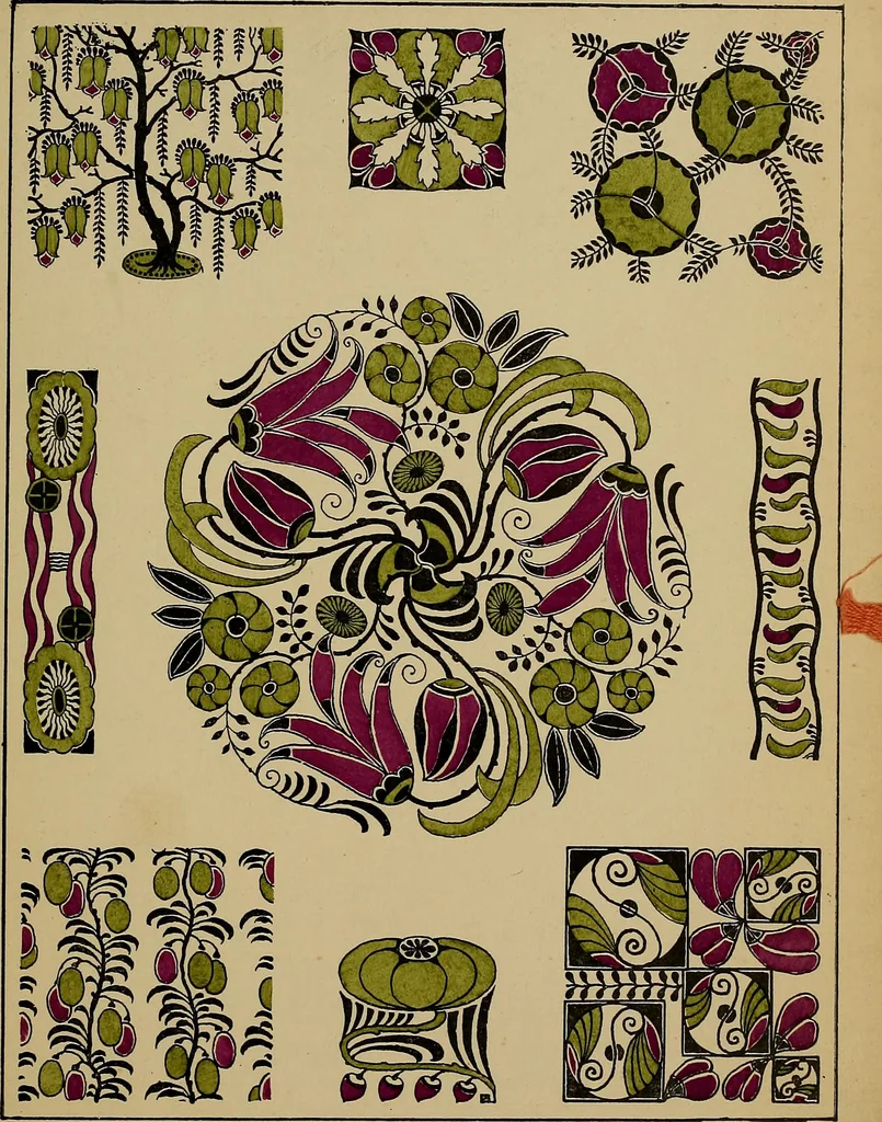 An illustration from Viñetas decorativas según el gusto del día. 30 láminas iluminadas a mano por Enrique Gillet. Prefacio de G. Umbdenstock, 1922, leaf 54