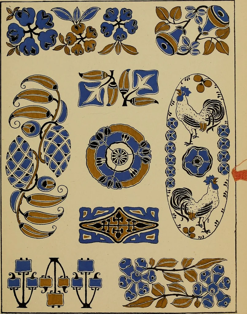 An illustration from Viñetas decorativas según el gusto del día. 30 láminas iluminadas a mano por Enrique Gillet. Prefacio de G. Umbdenstock, 1922, leaf 60