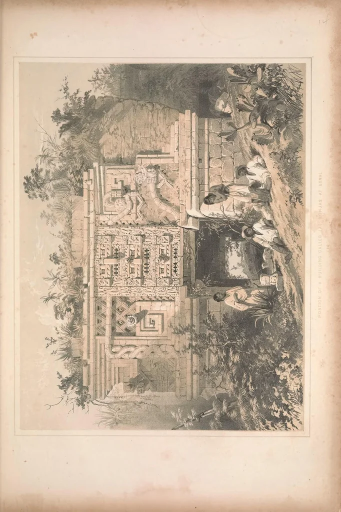 An illustration from Views of ancient monuments in Central America, Chiapas and Yucatan, 1844, leaf 69