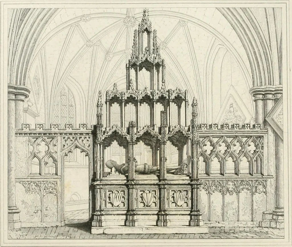 An illustration from Views of the most interesting collegiate and parochial churches in Great Britain; including screens, fonts, monuments .., 1824, leaf 101