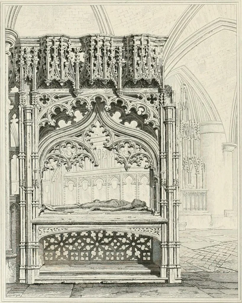 An illustration from Views of the most interesting collegiate and parochial churches in Great Britain; including screens, fonts, monuments .., 1824, leaf 105