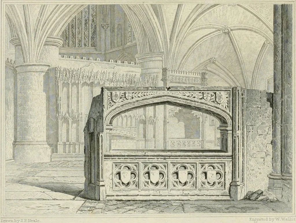 An illustration from Views of the most interesting collegiate and parochial churches in Great Britain; including screens, fonts, monuments .., 1824, leaf 108