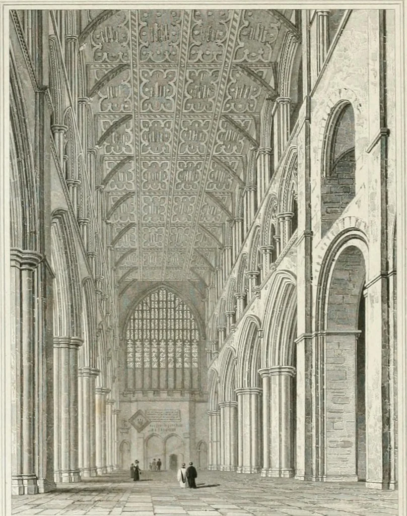 An illustration from Views of the most interesting collegiate and parochial churches in Great Britain; including screens, fonts, monuments .., 1824, leaf 141