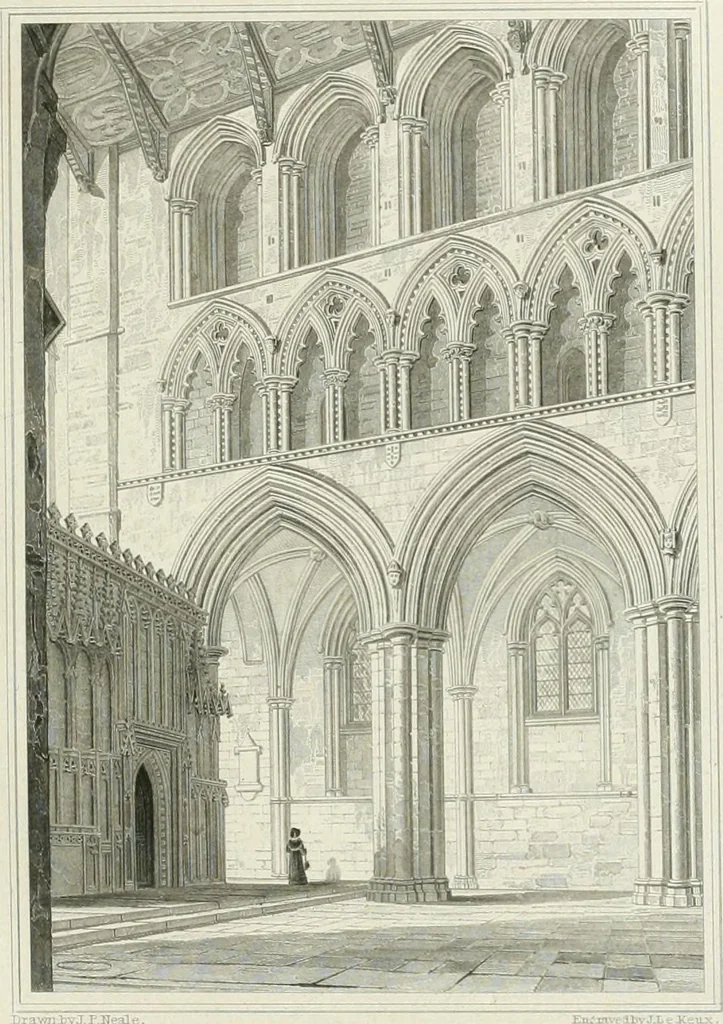 An illustration from Views of the most interesting collegiate and parochial churches in Great Britain; including screens, fonts, monuments .., 1824, leaf 144
