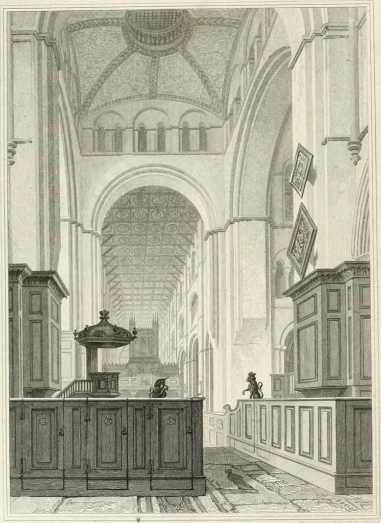 An illustration from Views of the most interesting collegiate and parochial churches in Great Britain; including screens, fonts, monuments .., 1824, leaf 147