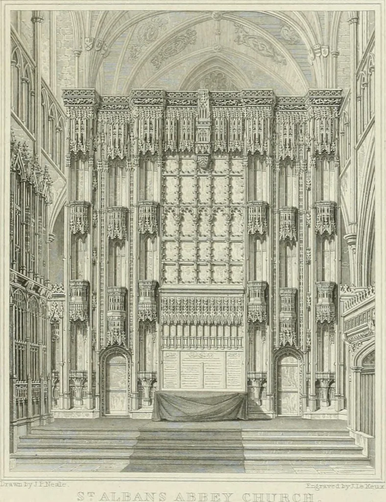 An illustration from Views of the most interesting collegiate and parochial churches in Great Britain; including screens, fonts, monuments .., 1824, leaf 150