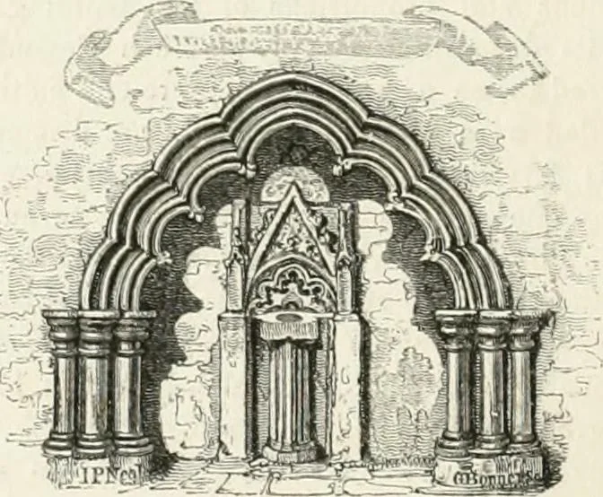 An illustration from Views of the most interesting collegiate and parochial churches in Great Britain; including screens, fonts, monuments .., 1824, leaf 165