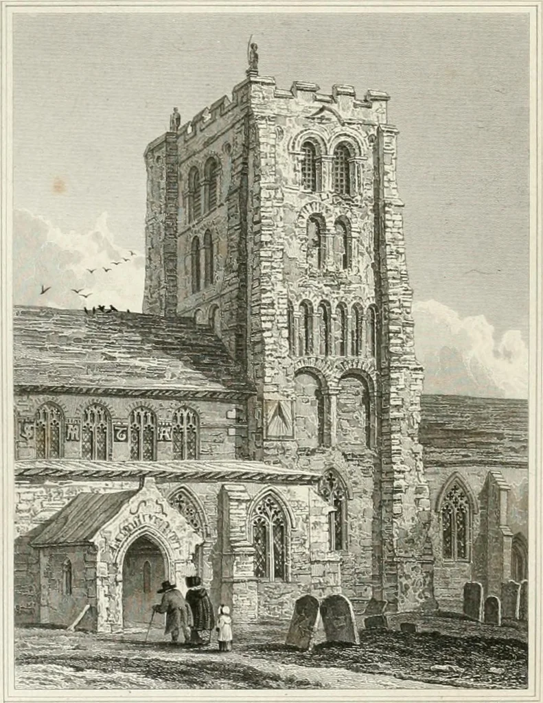 An illustration from Views of the most interesting collegiate and parochial churches in Great Britain; including screens, fonts, monuments .., 1824, leaf 197