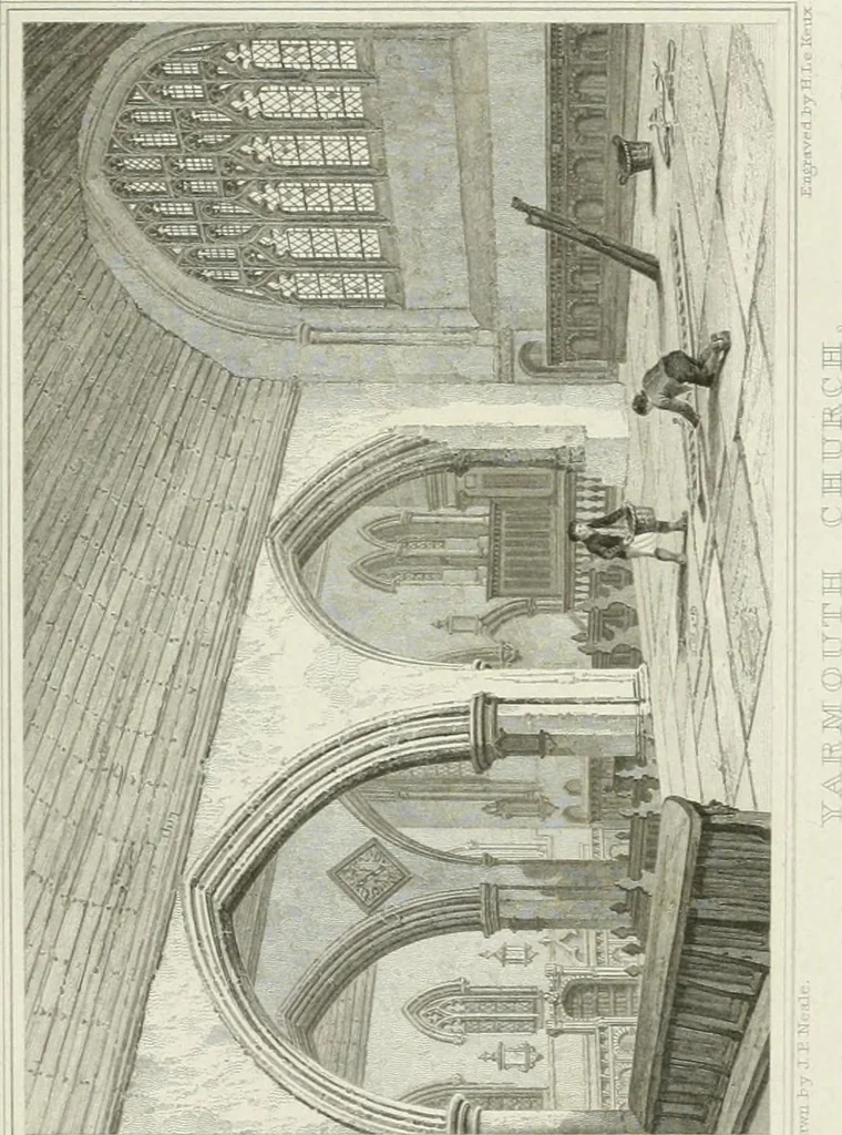An illustration from Views of the most interesting collegiate and parochial churches in Great Britain; including screens, fonts, monuments .., 1824, leaf 216