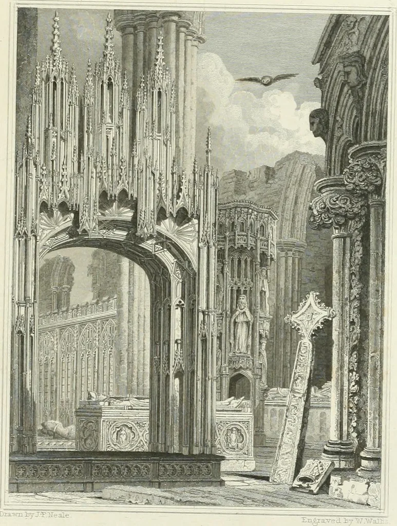 An illustration from Views of the most interesting collegiate and parochial churches in Great Britain; including screens, fonts, monuments .., 1824, leaf 224