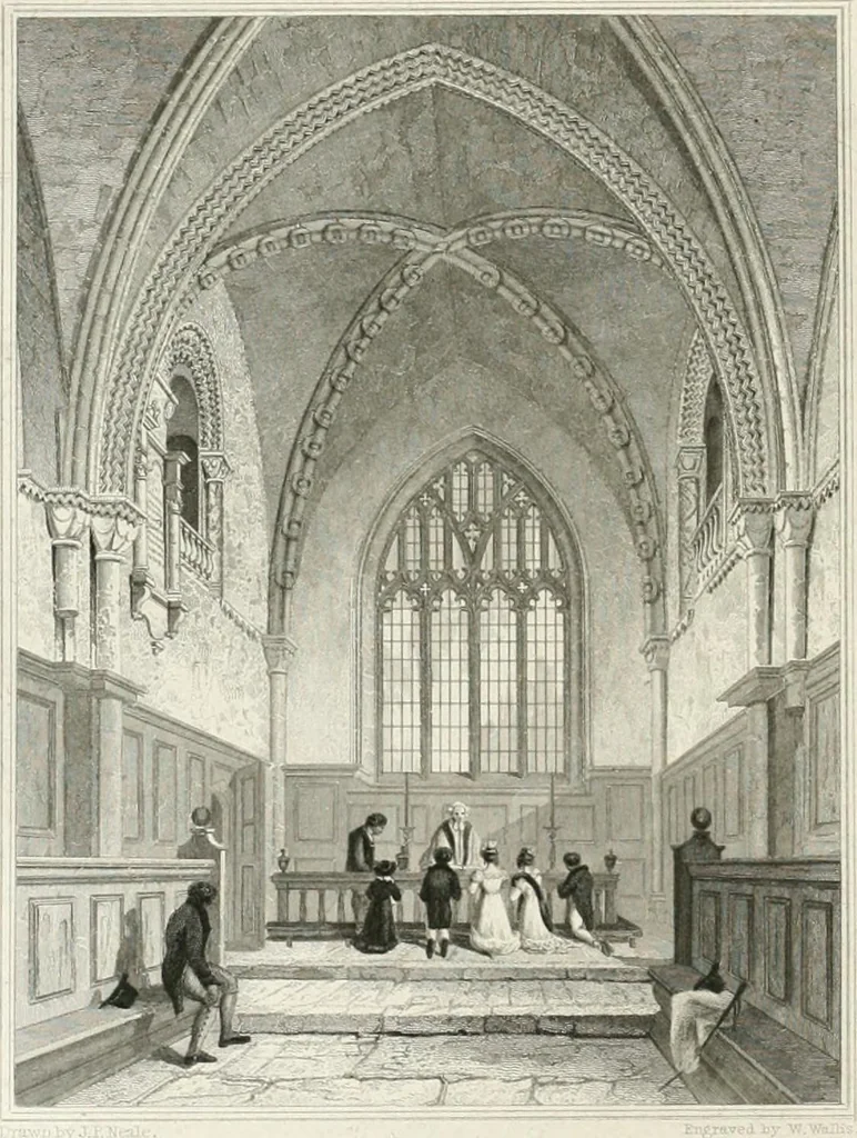 An illustration from Views of the most interesting collegiate and parochial churches in Great Britain; including screens, fonts, monuments .., 1824, leaf 247