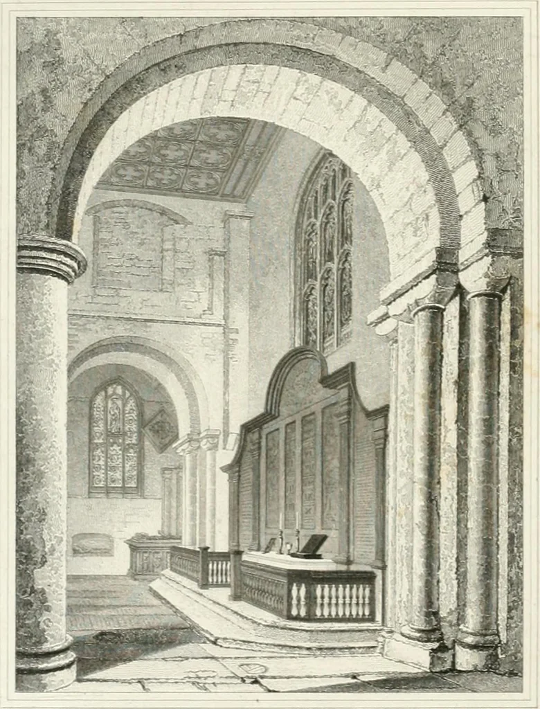 An illustration from Views of the most interesting collegiate and parochial churches in Great Britain; including screens, fonts, monuments .., 1824, leaf 275