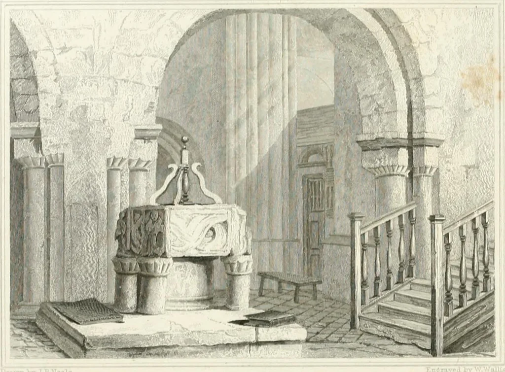 An illustration from Views of the most interesting collegiate and parochial churches in Great Britain; including screens, fonts, monuments .., 1824, leaf 281