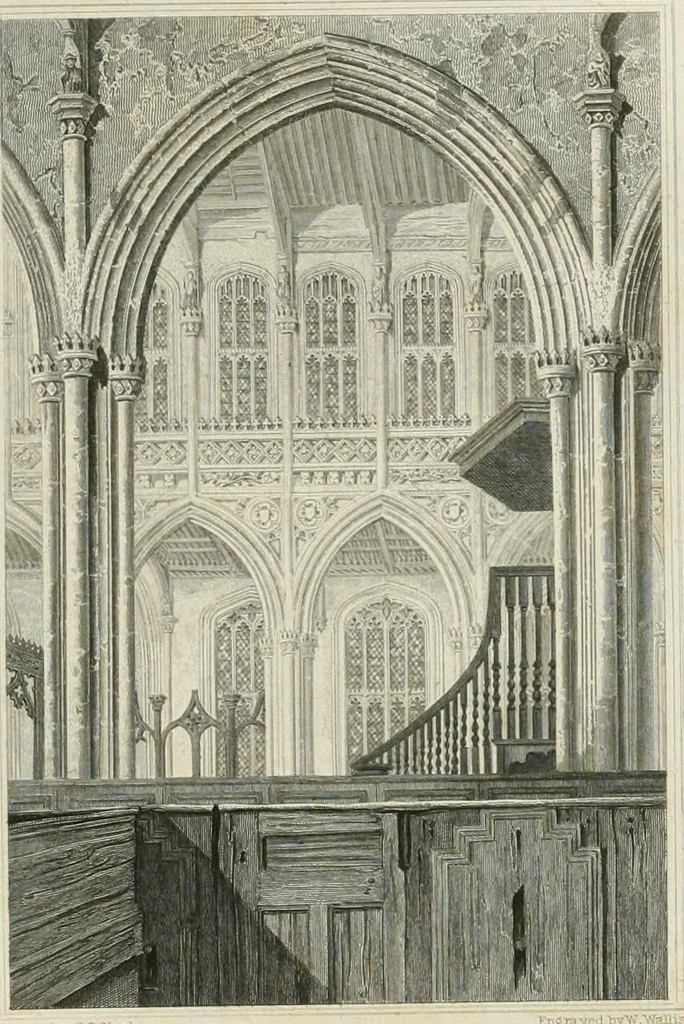 An illustration from Views of the most interesting collegiate and parochial churches in Great Britain; including screens, fonts, monuments .., 1824, leaf 292