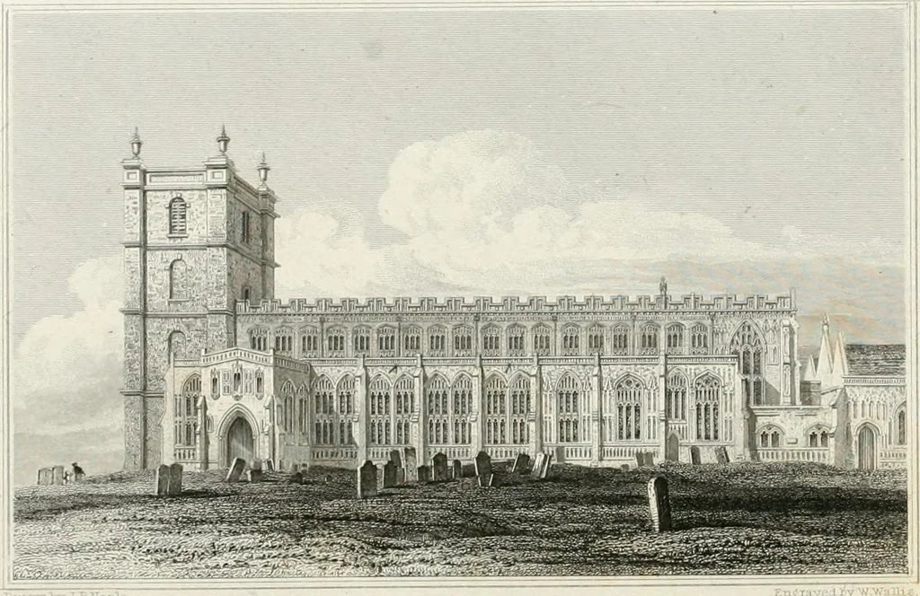 An illustration from Views of the most interesting collegiate and parochial churches in Great Britain; including screens, fonts, monuments .., 1824, leaf 305