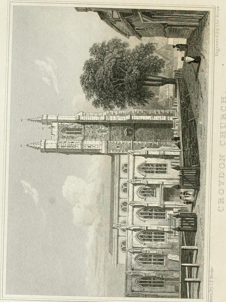An illustration from Views of the most interesting collegiate and parochial churches in Great Britain; including screens, fonts, monuments .., 1824, leaf 345