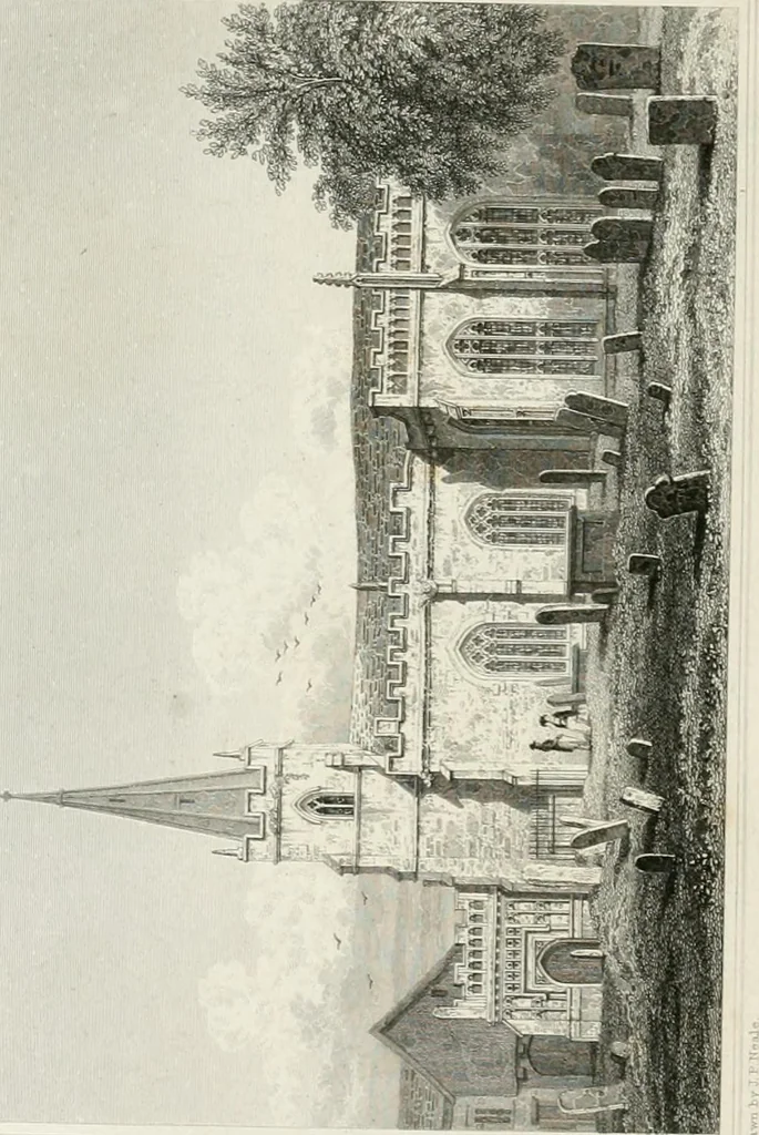 An illustration from Views of the most interesting collegiate and parochial churches in Great Britain; including screens, fonts, monuments .., 1824, leaf 387