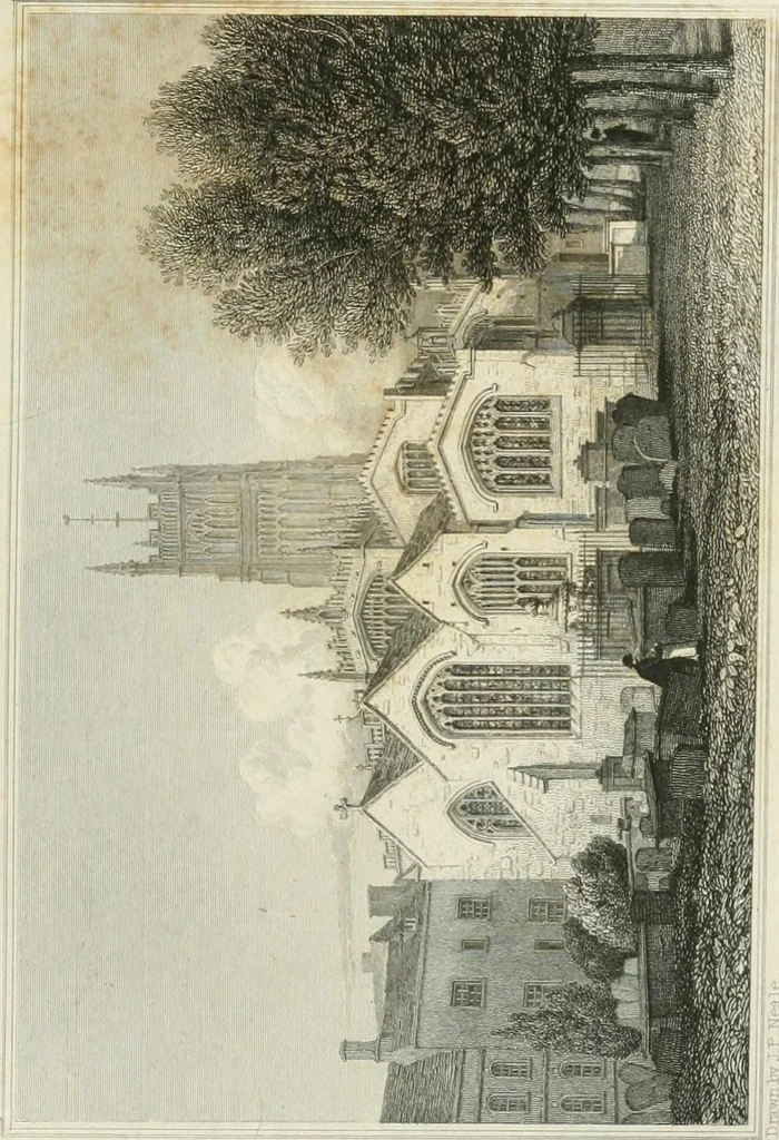An illustration from Views of the most interesting collegiate and parochial churches in Great Britain; including screens, fonts, monuments .., 1824, leaf 66