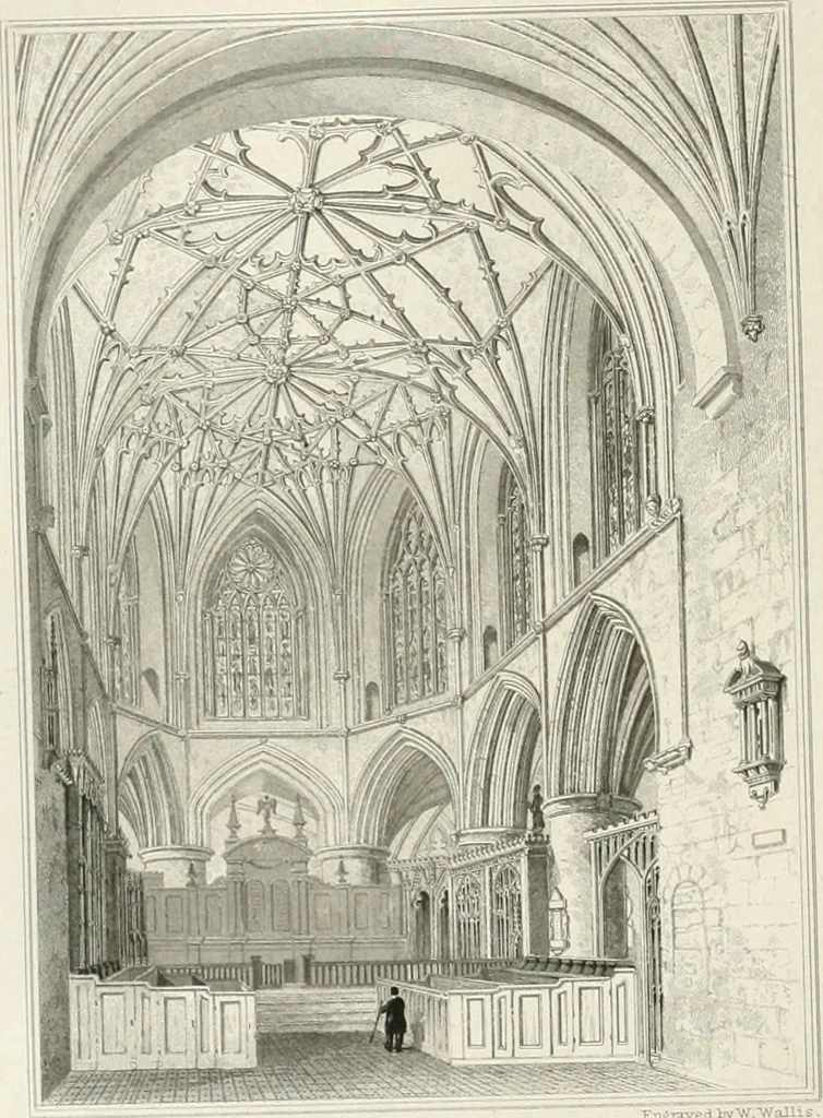 An illustration from Views of the most interesting collegiate and parochial churches in Great Britain; including screens, fonts, monuments .., 1824, leaf 93