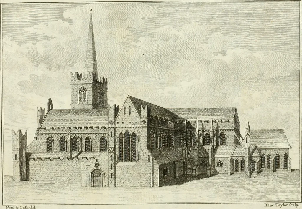 An illustration from Views of the most remarkable public buildings, monuments and other edifices in the city of Dublin, 1780, leaf 142
