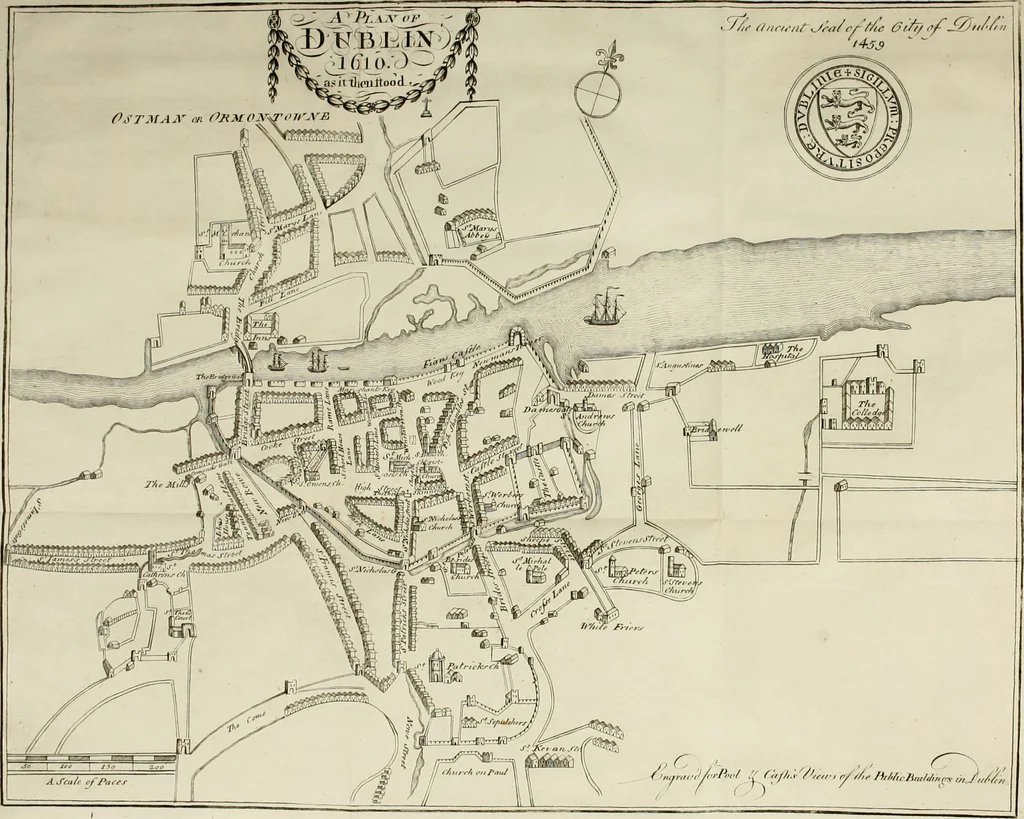 An illustration from Views of the most remarkable public buildings, monuments and other edifices in the city of Dublin, 1780, leaf 24