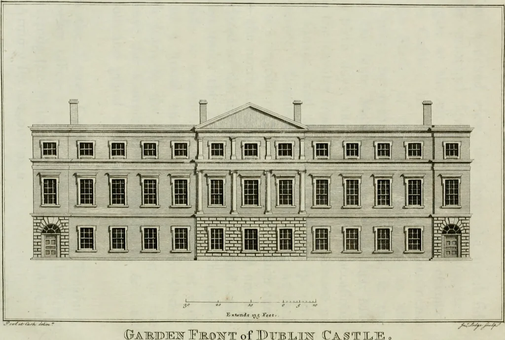 An illustration from Views of the most remarkable public buildings, monuments and other edifices in the city of Dublin, 1780, leaf 55