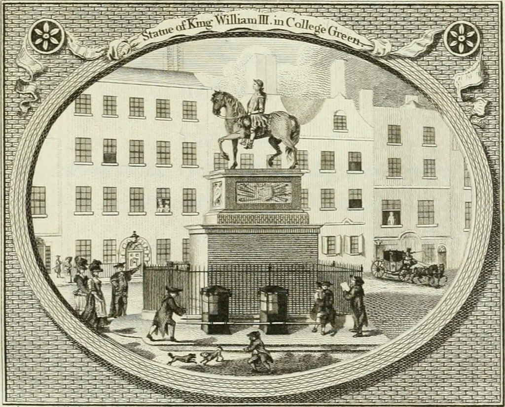 An illustration from Views of the most remarkable public buildings, monuments and other edifices in the city of Dublin, 1780, leaf 8
