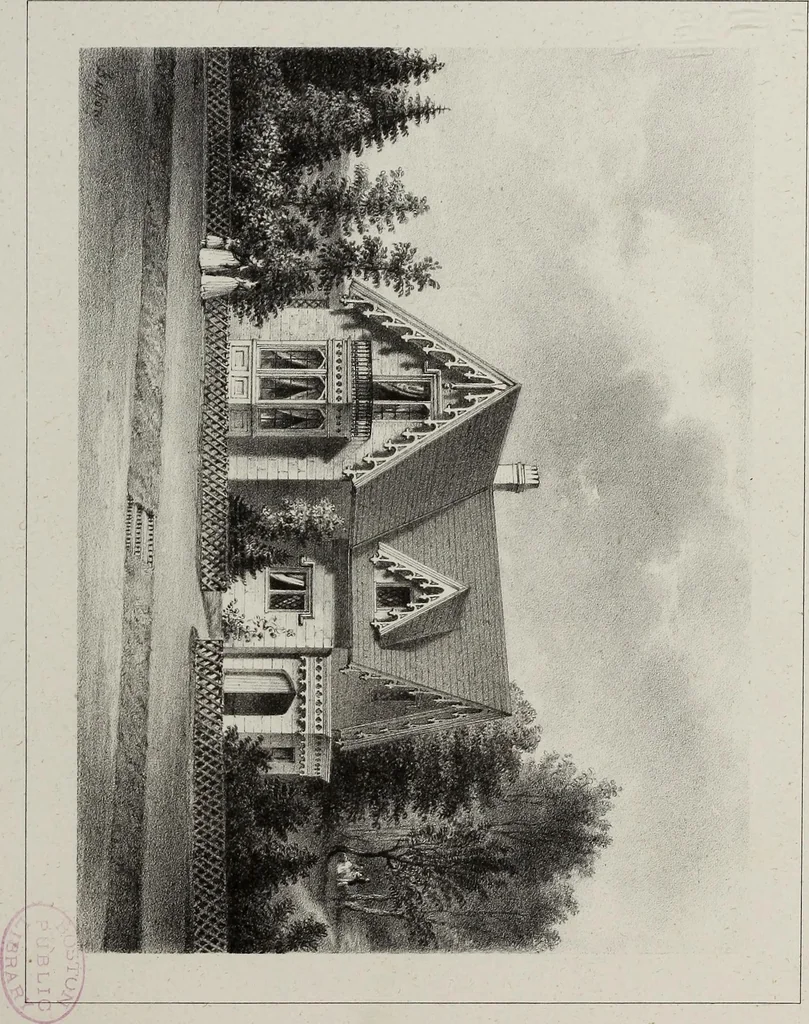 An illustration from Views : with ground plans of the Highland cottages at Roxbury (near Boston), 1845, leaf 20