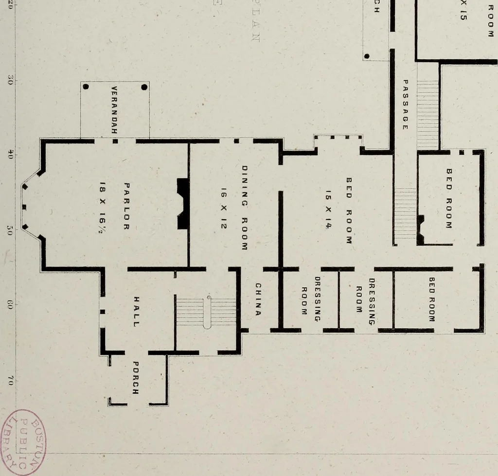 An illustration from Views : with ground plans of the Highland cottages at Roxbury (near Boston), 1845, leaf 24