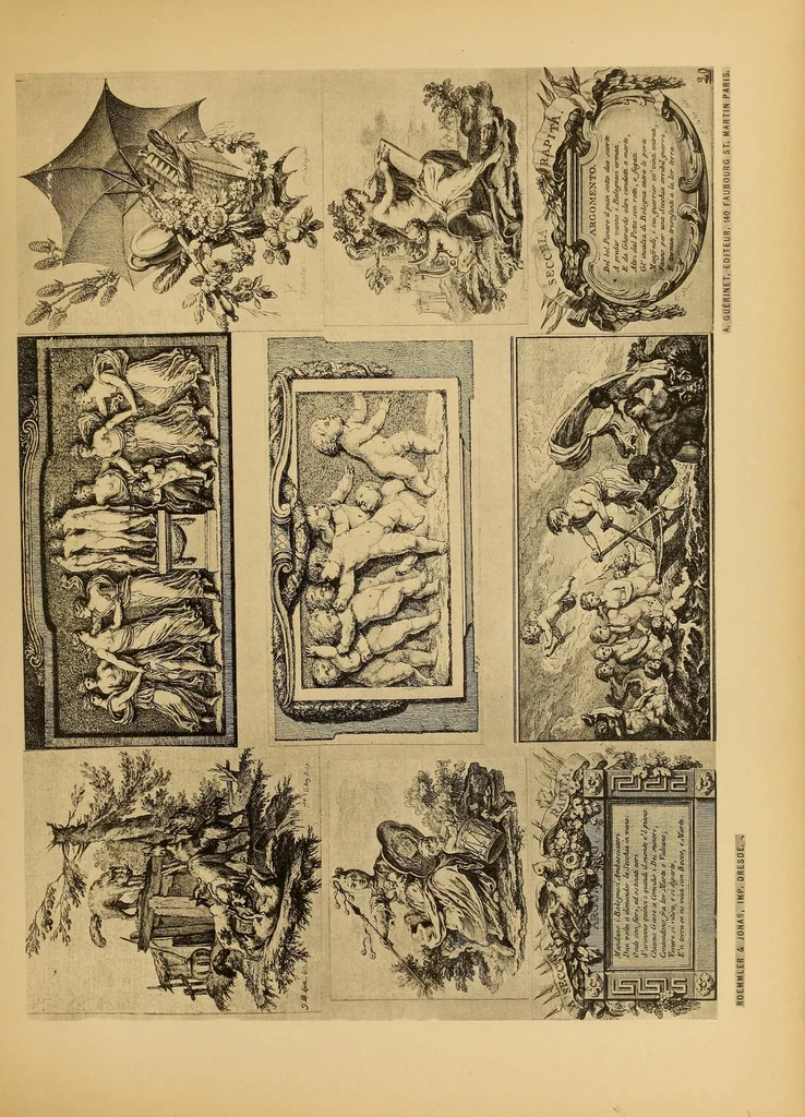 An illustration from Vignettes du XVIIéme siècle et du XVIIIéme siècle, 1900, leaf 45