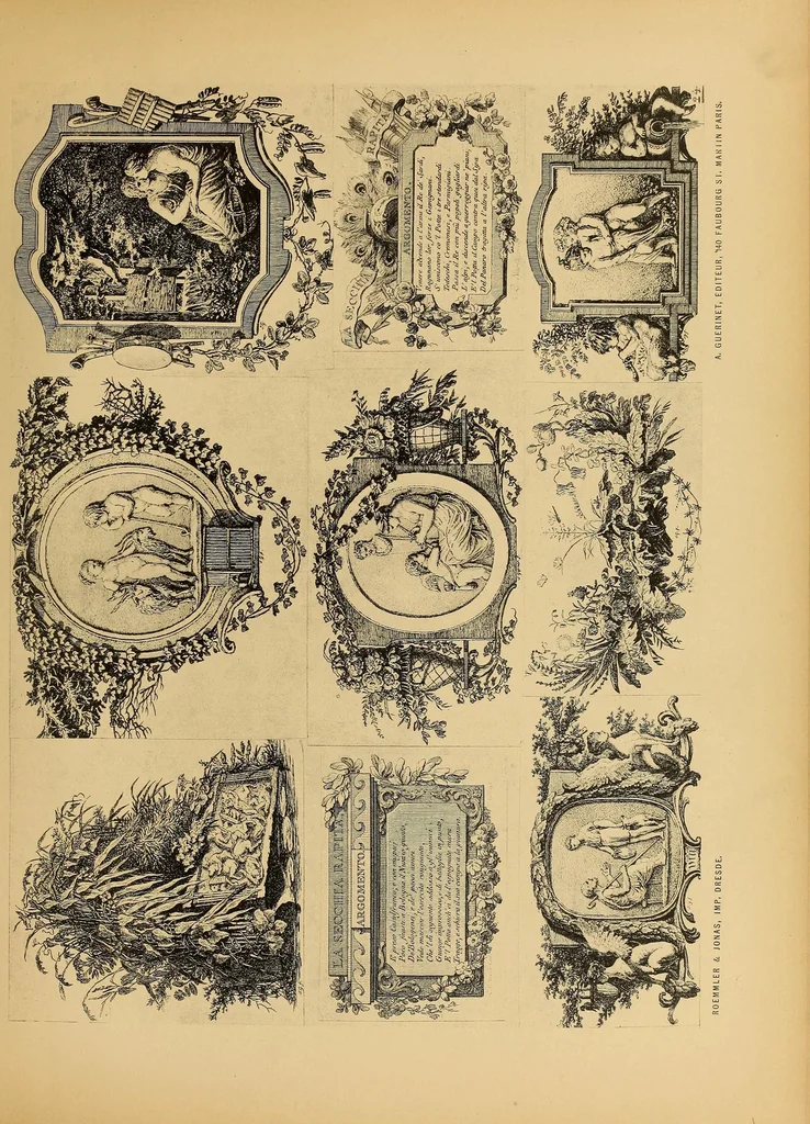 An illustration from Vignettes du XVIIéme siècle et du XVIIIéme siècle, 1900, leaf 53