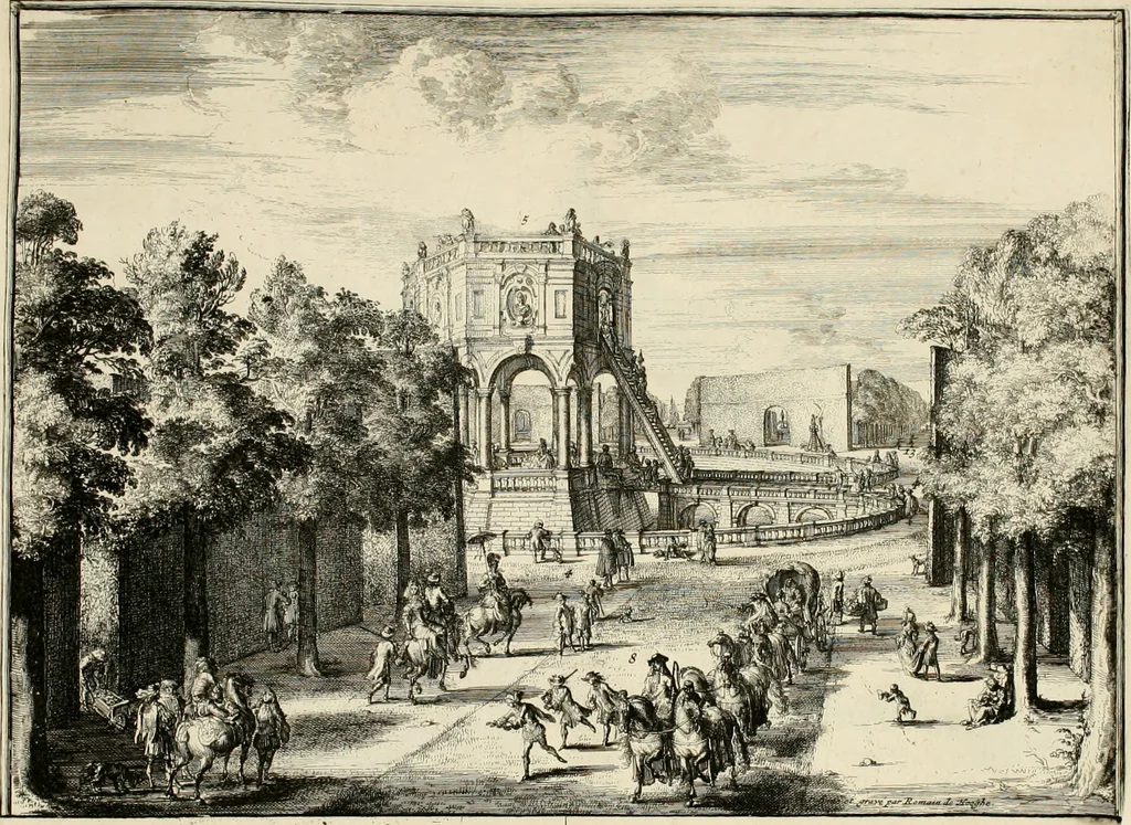 An illustration from Villa Angiana, vulgo het Perc van Anguien, 1685, leaf 16