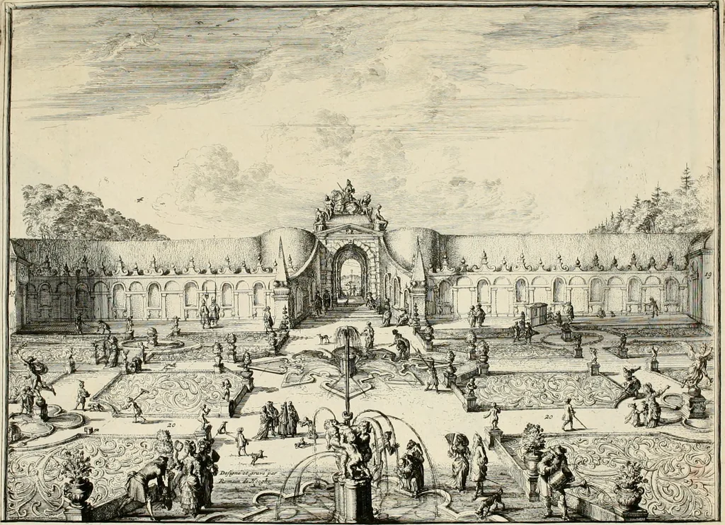 An illustration from Villa Angiana, vulgo het Perc van Anguien, 1685, leaf 19