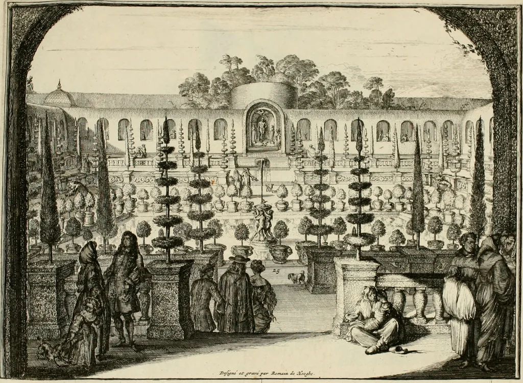 An illustration from Villa Angiana, vulgo het Perc van Anguien, 1685, leaf 23