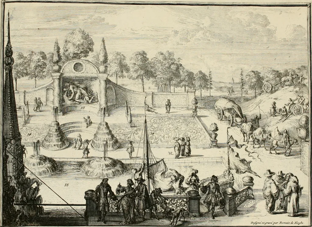 An illustration from Villa Angiana, vulgo het Perc van Anguien, 1685, leaf 26