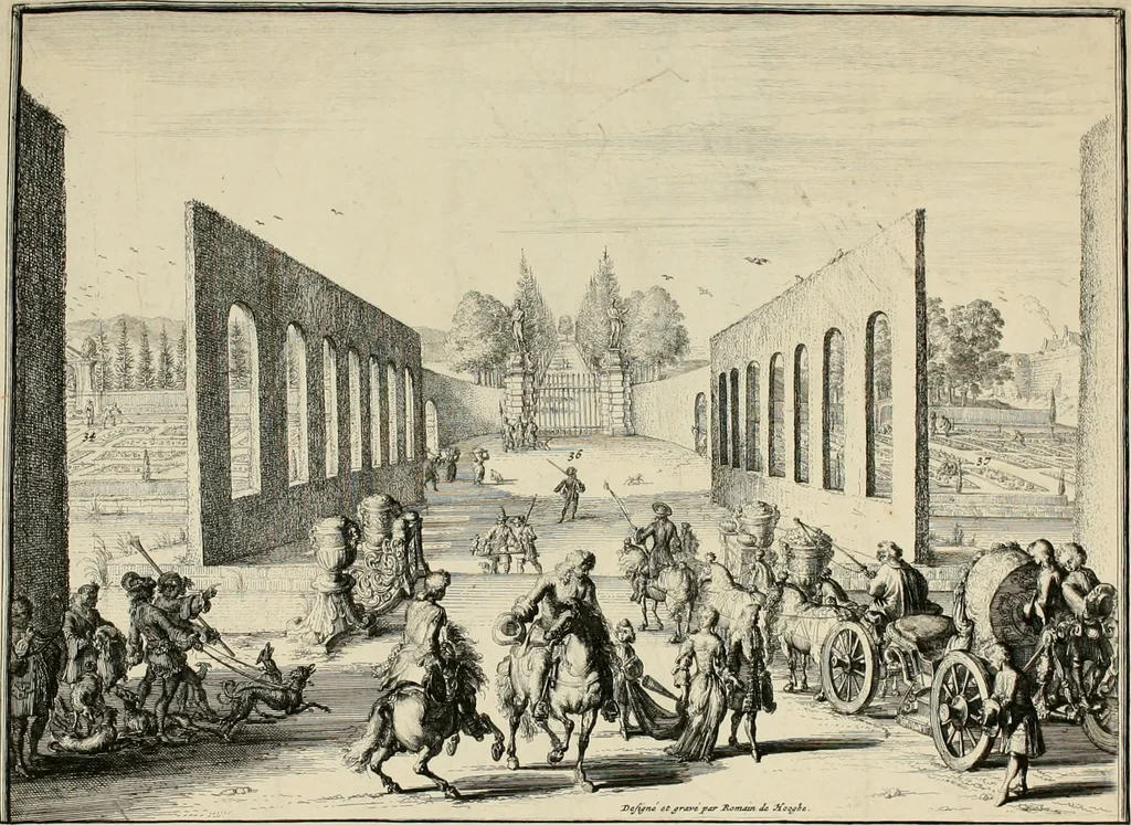 An illustration from Villa Angiana, vulgo het Perc van Anguien, 1685, leaf 27
