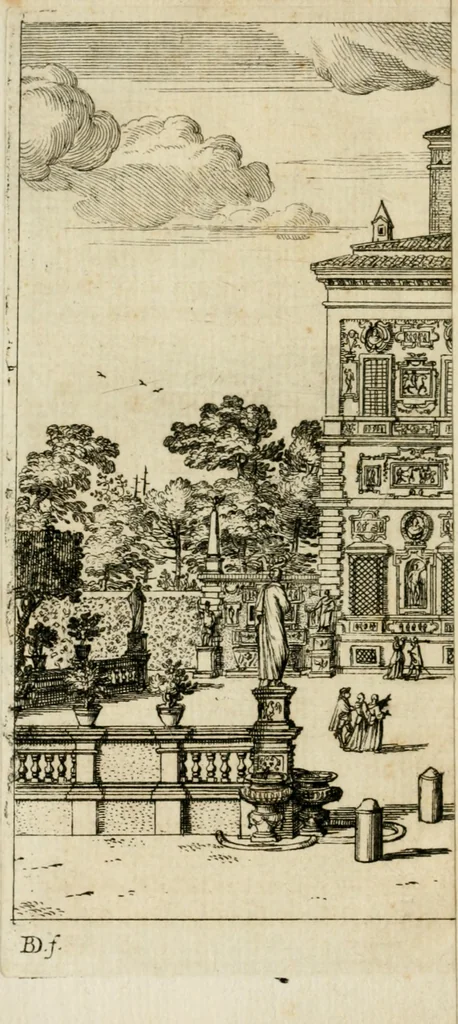An illustration from Villa Borghese fuori di Porta Pinciana, 1650, leaf 39